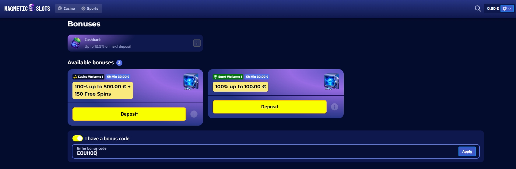 Magnetic Slots - 100 Giri Gratuiti